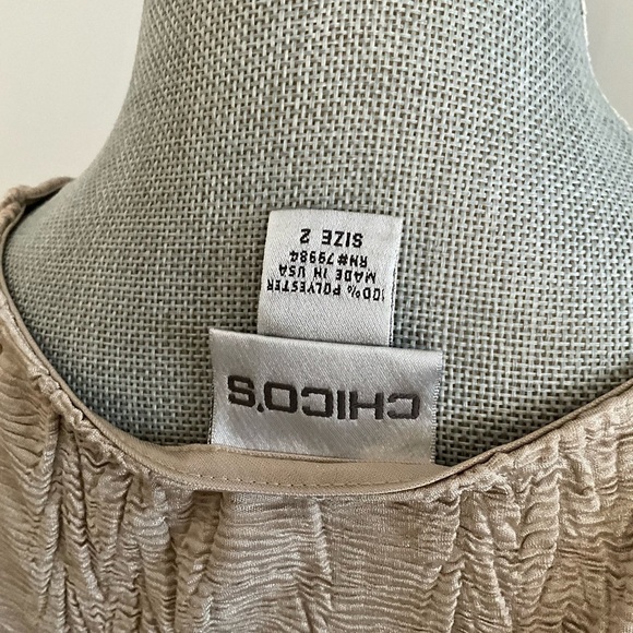 Chicos Gold Tank Top Size 2 / Large - Picture 6 of 6